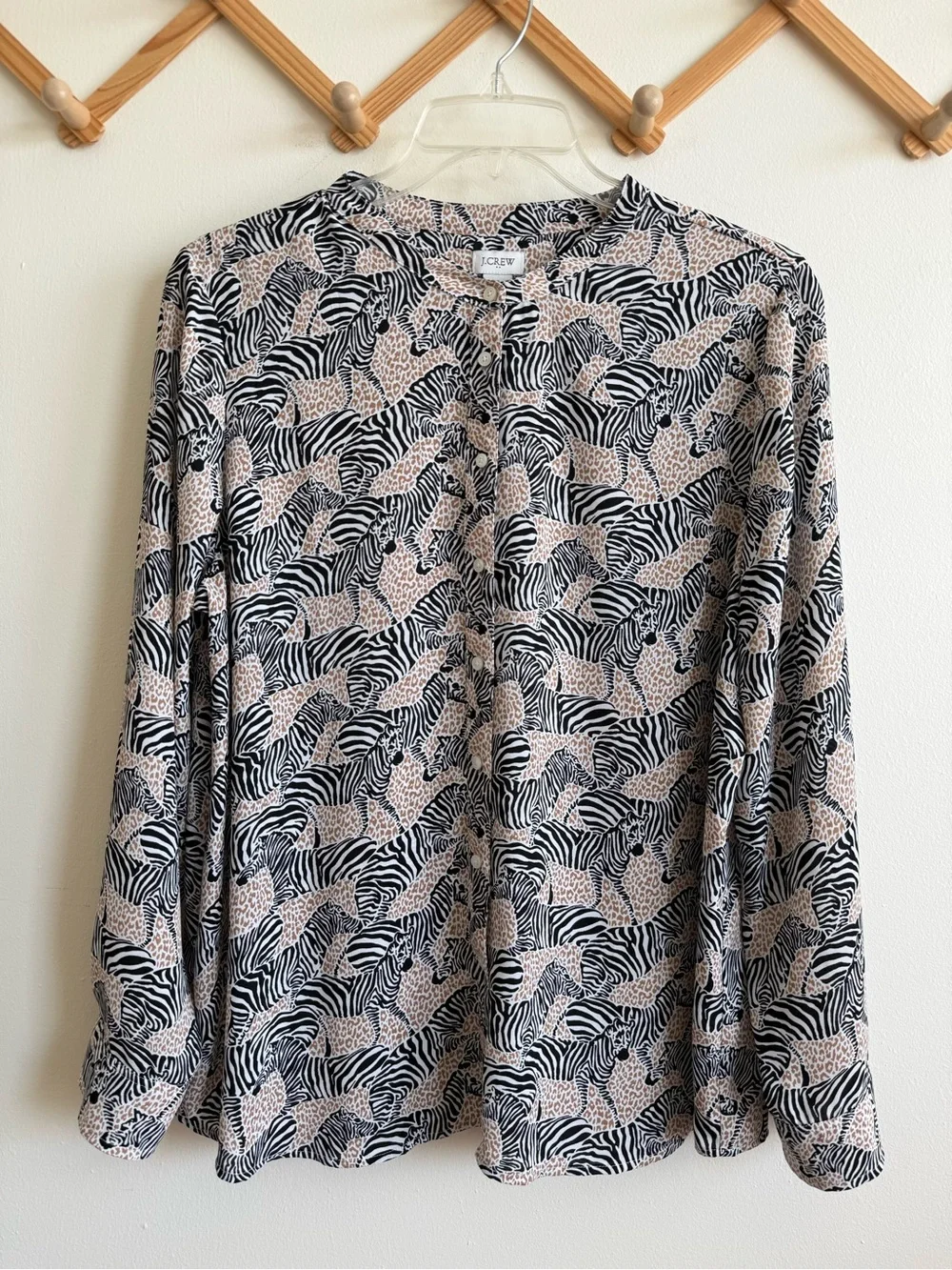 J.Crew Zebra Animal Print Shirt